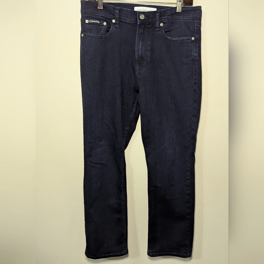 Calvin Klein Straight Leg Jeans Dark Wash Stretch Men's Size 32x29